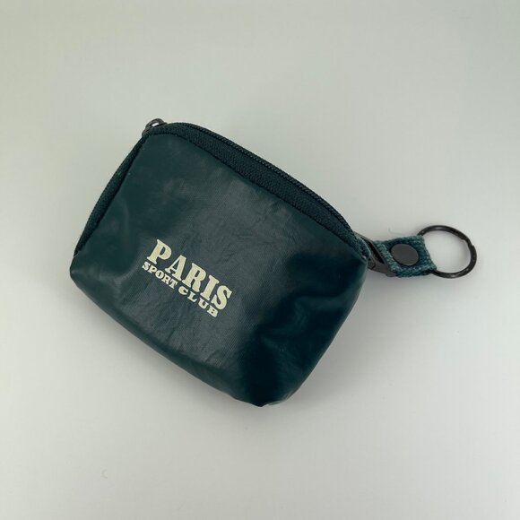 VINTAGE 80s PARIS SPORT CLUB NYLON ZIP BAG CHARM CREDIT CARD + CASH STASH POUCH - Picture 6 of 15